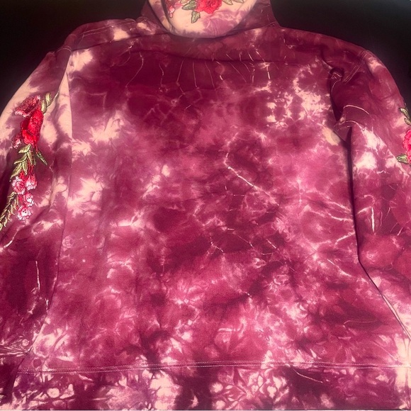 BNWT CIVIL REGIME CRANBERRY MARBLE WASH LARGE MENS UNISEX TIE DYE HOODIE - Picture 2 of 16